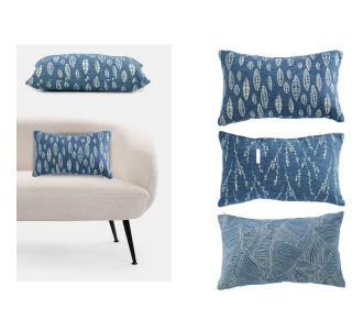 Μαξιλάρι Jacquard Μπλε/Λευκό 100% Πολυεστέρας 30x50cm Σε 3 Σχέδια 06512675 ArteLibre |  Μαξιλάρια διακοσμητικά στο espiti