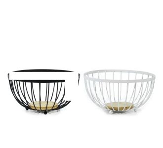 Σαλατιέρα μαύρο/λευκό μέταλλο/ξύλο Φ25xH13cm 2Τμχ Σε 2 Χρώματα 06512769 ArteLibre |  Πιάτα-Μπωλ στο espiti