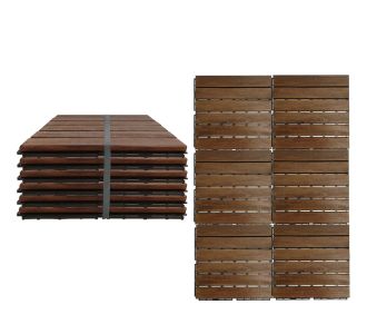 Σετ 6 Πλακίδια Καφέ Ακακία/Πλαστικό 30x30x1.9cm 06512914 ArteLibre |  Χαλιά Σαλονιού  στο espiti