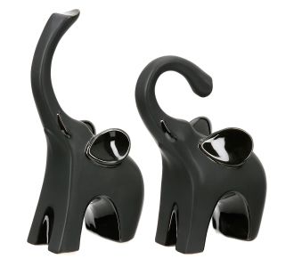  Sculpture Elephant Ceramic Black 2 Assorted 9X6X17Cm 9X6X17Cm 05161434 ArteLibre |  Διακοσμητκά στο espiti