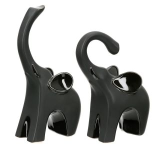  Sculpture Elephant Ceramic Black 2 Assorted 9X6X17Cm 9X6X17Cm 05161434 ArteLibre |  Διακοσμητκά στο espiti