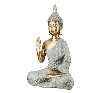  Φιγούρα Buddha Συνθετική Ρητίνη Γκρι Χρυσό Χρώμα 16X8X25Cm 16X8X25Cm 05161449 ArteLibre |  Διακοσμητκά στο espiti