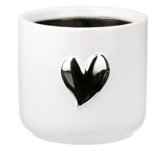  Planter Heart Motif Κεραμικό Λευκό D8X9Cm D8X9Cm 05161493 ArteLibre |  Βάζα στο espiti