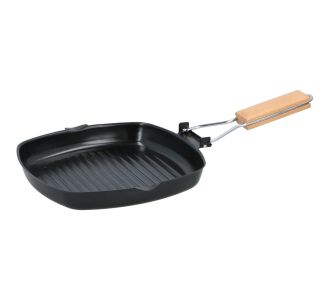 Τηγάνι Γκριλ με Αναδιπλούμενη Λαβή 24cm ALPINA 06450713 ArteLibre |  Μαγειρικά Σκεύη στο espiti