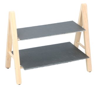 Βάση Εταζέρας 2 Επιπέδων 32x18x28cm ALPINA 06450790 ArteLibre |  Είδη Σερβιρίσματος στο espiti