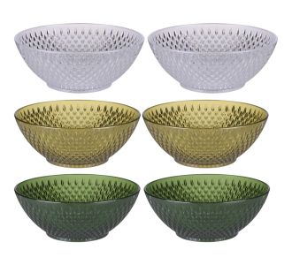 Μπολ Διάφανα/Πράσινα/Χρυσά 14.5cm 2Τμχ ALPINA 06451162 ArteLibre |  Πιάτα-Μπωλ στο espiti