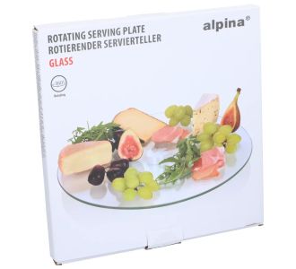 Περιστρεφόμενη Πιατέλα Γυαλί Φ32cm ALPINA 06451218 ArteLibre |  Είδη Σερβιρίσματος στο espiti