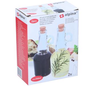Μπουκάλι Λαδιού/Ξιδιού 250ml 2Τμχ Γυάλινα ALPINA 06451338 ArteLibre |  Είδη Σερβιρίσματος στο espiti