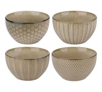 Μπολ Reactive Glaze Μπεζ Σε 4 Σχέδια 06451517 ArteLibre |  Πιάτα-Μπωλ στο espiti