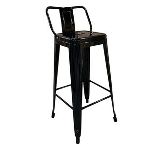 Σκαμπό Bar ArteLibre Βιομηχανικού Τύπου Vintage MOLERO Μαύρο Μέταλλο 43x43x94cm 14600132 ArteLibre |  Σκαμπώ κήπου στο espiti