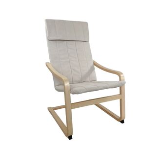 Πολυθρόνα ArteLibre NORDVIK Μπεζ/Φυσικό Ύφασμα/Ξύλο 60x71x105cm 14350017 ArteLibre |  Πολυθρόνες σαλονιού στο espiti