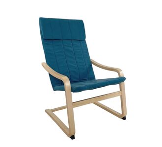 Πολυθρόνα ArteLibre NORDVIK Μπλε/Φυσικό Ύφασμα/Ξύλο 60x71x105cm 14350018 ArteLibre |  Πολυθρόνες σαλονιού στο espiti