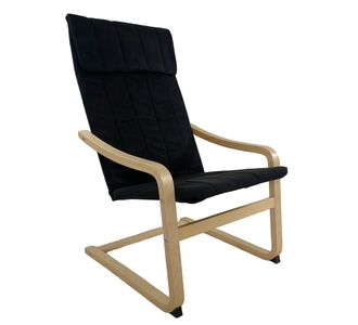 Πολυθρόνα ArteLibre NORDVIK Μαύρο/Φυσικό Ύφασμα/Ξύλο 60x71x105cm 14350021 ArteLibre |  Πολυθρόνες σαλονιού στο espiti