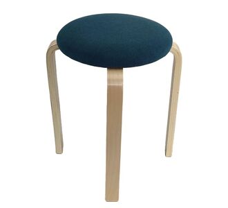 Σκαμπό ArteLibre MILOA Μπλε/Φυσικό Ύφασμα/Ξύλο 42x42x45cm 14350033 ArteLibre |  Σκαμπώ κήπου στο espiti