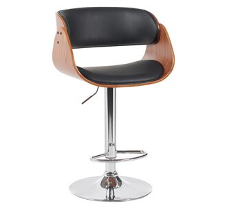 Σκαμπό Bar ArteLibre VORIAN Μαύρο/Καφέ Ξύλο/PU/Αλουμίνιο 52x55x87-108cm 15330018 ArteLibre |  Σκαμπώ κήπου στο espiti