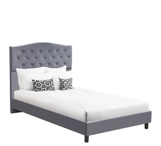 Κρεβάτι Ημίδιπλο ArteLibre JUNIPER Γκρι Ύφασμα 209x132x125cm (Στρώμα 120x200cm) 14920024 ArteLibre |  Κρεβάτια στο espiti