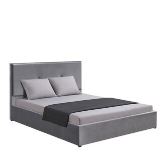 Κρεβάτι Υπέρδιπλο ArteLibre YUMA Γκρι Ύφασμα 214x1170x10cm (Στρώμα 160x200cm) 14920027 ArteLibre |  Κρεβάτια στο espiti