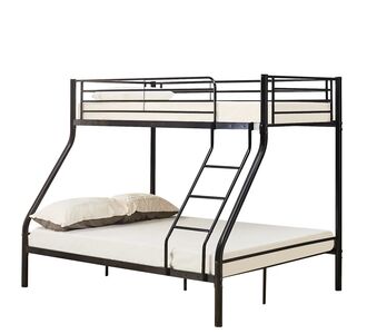 Κουκέτα ArteLibre OSAGE Μαύρο Μέταλλο 200x148x161cm (Στρώματα 90x190cm/140x190cm) 14920030 ArteLibre |  Κρεβάτια στο espiti