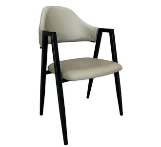 Καρέκλα Τραπεζαρίας ArteLibre SOLANA Cappuccino/Μαύρο PU/Μέταλλο 51x51x81cm 14600149 ArteLibre |  Καρέκλες στο espiti