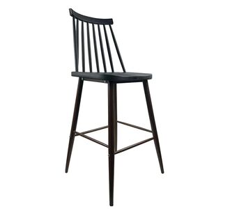 Σκαμπό Bar ArteLibre MARANTA Μαύρο/Καρυδί PP/Μέταλλο 45x46x97cm 14600191 ArteLibre |  Σκαμπώ κήπου στο espiti