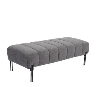 Παγκάκι Ottoman ArteLibre KUBO Γκρι Ύφασμα Teddy/Μέταλλο 40x116.5x50cm 14770105 ArteLibre |  Σκαμπώ κήπου στο espiti