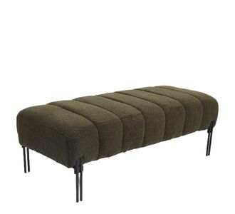 Παγκάκι Ottoman ArteLibre KUBO Πράσινο Ύφασμα Teddy/Μέταλλο 40x116.5x50cm 14770106 ArteLibre |  Σκαμπώ κήπου στο espiti