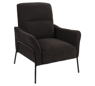 Πολυθρόνα ArteLibre ELAN Μαύρο Ύφασμα Κοτλέ/Μέταλλο 94x77x82cm 14770110 ArteLibre |  Πολυθρόνες σαλονιού στο espiti