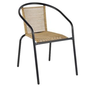 Καρέκλα Κήπου ArteLibre ATLAS Φυσικό/Μαύρο Μέταλλο/Rattan 54x63x75cm 14450073 ArteLibre |  Καναπέδες - Καρέκλες  στο espiti
