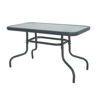 Τραπέζι Κήπου ArteLibre VULCAN Γκρι Μέταλλο/Γυαλί 110x60x70cm 14450082 ArteLibre |  Τραπέζια κήπου στο espiti