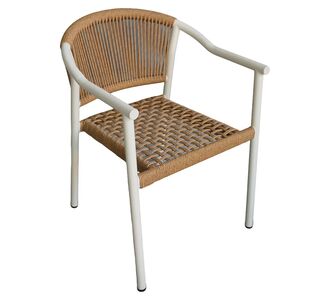 Πολυθρόνα Κήπου ArteLibre KINOSSA Λευκό/Φυσικό RATTAN Αλουμίνιο/Rattan 54x59x76cm 14840150 ArteLibre |  Καναπέδες - Καρέκλες  στο espiti