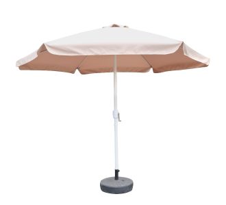 Ομπρέλα Κήπου ArteLibre RENOVA Μόκα/Λευκό Μέταλλο/Polyester Φ3x2.5m 15450022 ArteLibre |  Ομπρέλες κήπου στο espiti
