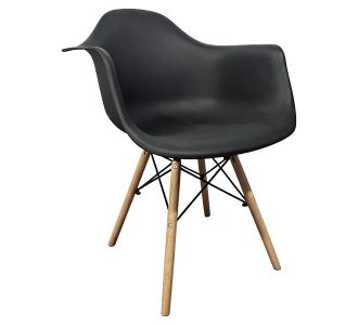Καρέκλα ArteLibre ECLORA Μαύρο/Φυσικό PP/Ξύλο/Μέταλλο 63x58x78cm 14980029 ArteLibre |  Καρέκλες στο espiti