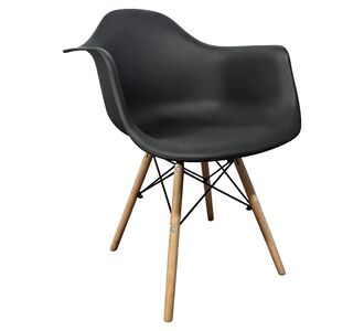 Καρέκλα ArteLibre ECLORA Μαύρο/Φυσικό PP/Ξύλο/Μέταλλο 63x58x78cm 14980029 ArteLibre |  Καρέκλες στο espiti
