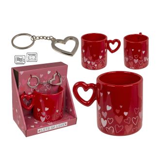 Σετ Δώρου ‘Love’ Με Κεραμική Κούπα 380ml Και Μεταλλικό Μπρελόκ 2Τμχ 06530432 ArteLibre |  Ποτήρια στο espiti