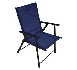 Καρέκλα Παραλίας ArteLibre BLUEWAVE Μπλε/Μαύρο Μέταλλο/Textilene 47x47x89.5cm 14660089 ArteLibre |  Ξαπλώστρες - Καρέκλες Παραλίας στο espiti