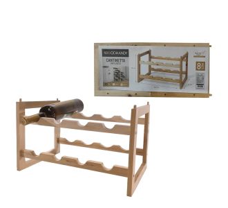 Μπουκαλοθήκη Με 8 Θέσεις Φυσικό Ξύλο 41.5x24x26cm 06513979 ArteLibre |  Οικιακά στο espiti