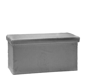 Πουφ Αναδιπλούμενο Γκρι Velure 76x38cm 06514049 ArteLibre |  Σκαμπώ κήπου στο espiti