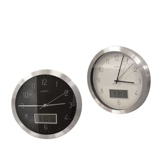 Ρολόι Τοίχου Ασημί Μέταλλο Φ30cm Σε 2 Χρώματα 06514212 ArteLibre |  Ρολόγια στο espiti