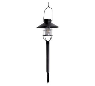 Φανάρι Κήπου LED Ηλιακό Μαύρο 21.8x21.8x64cm GRUNDIG 06450911 ArteLibre |  Διακοσμητκά στο espiti