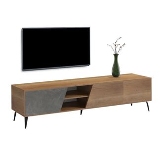 ΕΠΙΠΛΟ ΤΗΛΕΟΡΑΣΗΣ CATERRA HM18374.14 ΜΕΛΑΜΙΝΗ ΦΥΣΙΚΟ-MOORE STONE 180Χ35.5Χ48Υεκ. |  Έπιπλα τηλεόρασης στο espiti
