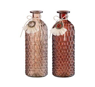 Βάζο ArteLibre Μπουκάλι Γυαλί 8.5x8.5x25cm Σε 2 Χρώματα 05160379 ArteLibre |  Βάζα στο espiti