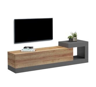 ΕΠΙΠΛΟ ΤΗΛΕΟΡΑΣΗΣ ΤΟΙΧΟΥ ESSENZA HM18372.13 ΜΕΛΑΜΙΝΗ OAK/ΓΚΡΙ 150x29.6x38.6Υεκ. |  Έπιπλα τηλεόρασης στο espiti