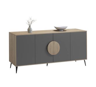 ΜΠΟΥΦΕΣ SAVORE HM18368.13 ΜΕΛΑΜΙΝΗ SONAMA/ΓΚΡΙ-ΜΑΥΡΑ ΜΕΤΑΛ.ΠΟΔΙΑ 180x35.5x82Υεκ. |  Μπουφέδες στο espiti