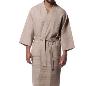Μπουρνούζι Πικέ Ξενοδοχείου Beige - X Large Astron Italy |  Μπάνιο στο espiti