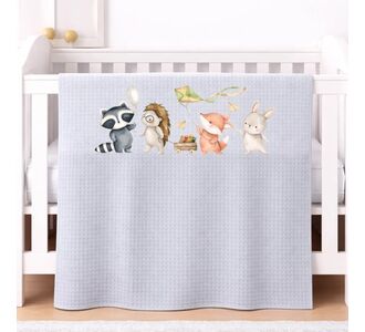 Βρεφική Κουβέρτα Πικέ Κούνιας 110 Χ 140 Light Grey Astron Italy |  Βρεφικές Κουβέρτες στο espiti