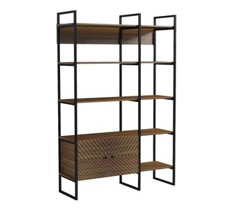 ΒΙΒΛΙΟΘΗΚΗ-ΡΑΦΙΕΡΑ NEZER HM18377.03 ΜΕΤΑΛΛΟ--ΜΕΛΑΜΙΝΗ ΣΕ ΚΑΡΥΔΙ 120x35x180Υεκ. |  Βιτρίνες - Έπιπλα εισόδου στο espiti