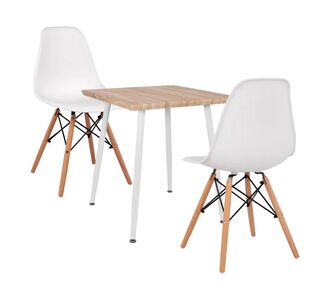 ΣΕΤ ΤΡΑΠΕΖΑΡΙΑΣ 3ΤΜΧ PALOMA HM21381 ΤΕΤΡΑΓΩΝΟ ΤΡΑΠΕΖΙ & 2 ΚΑΡΕΚΛΕΣ ΣΕ ΛΕΥΚΟ |  Σετ τραπεζαρίες στο espiti
