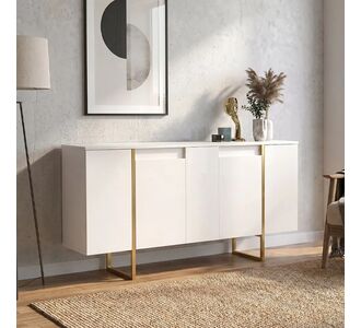 Μπουφές Orontes Megapap χρώμα λευκό - χρυσό 160x35,2x80εκ. |  Μπουφέδες στο espiti