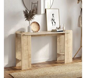Κονσόλα Mendoza Megapap χρώμα sapphire oak - travertine 130,8x35x76,8εκ. |  Συρταριέρες -Κονσόλες στο espiti