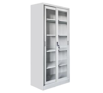 ΒΙΒΛΙΟΘΗΚΗ ΜΕ ΣΥΡΟΜΕΝΕΣ ΠΟΡΤΕΣ SLINGER HM6632.02 ΜΕΤΑΛΛΙΚΗ ΛΕΥΚΗ 90x40x185Υεκ |  Βιβλιοθήκες γραφείου στο espiti